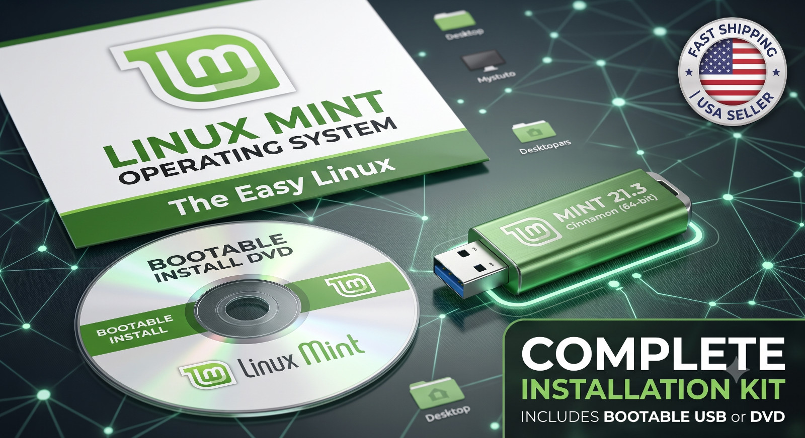 🔥Linux Mint Installer🔥Latest Version🔥USB or DVD🔥32bit or 64bit🔥Free Updates