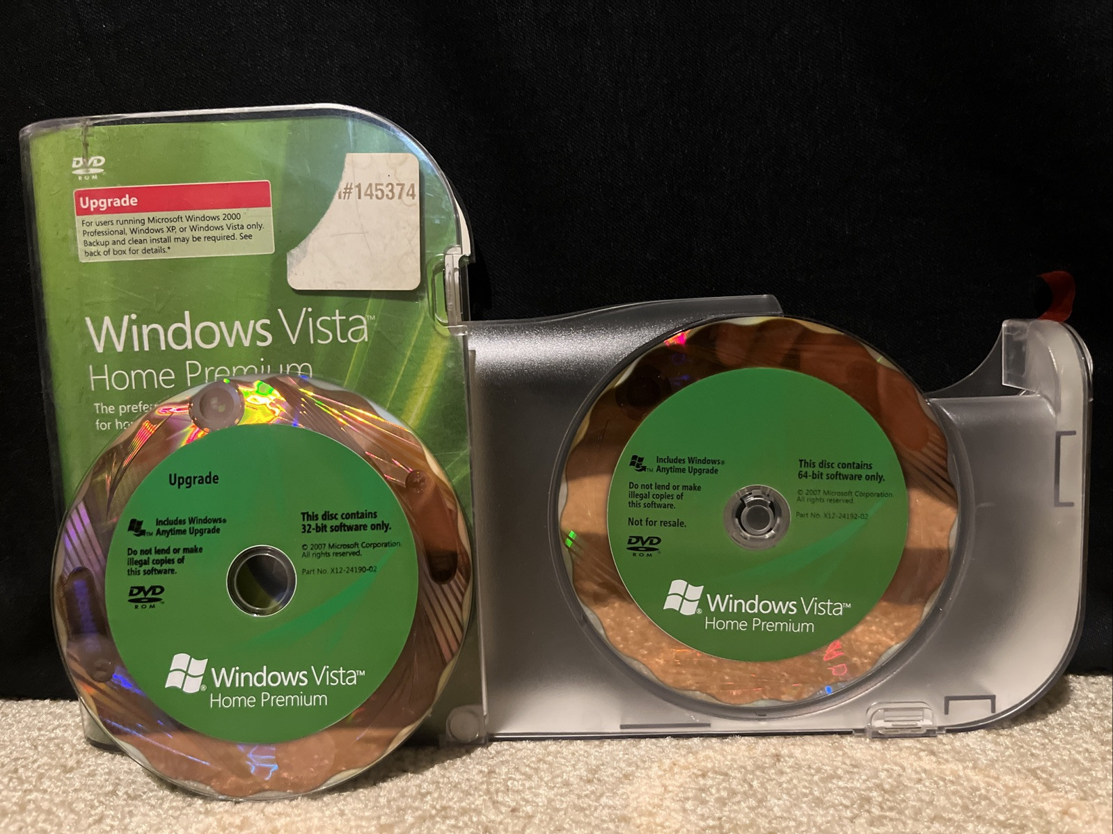 Microsoft Windows VISTA Home Premium UPGRADE DVD Software w/ Product Key