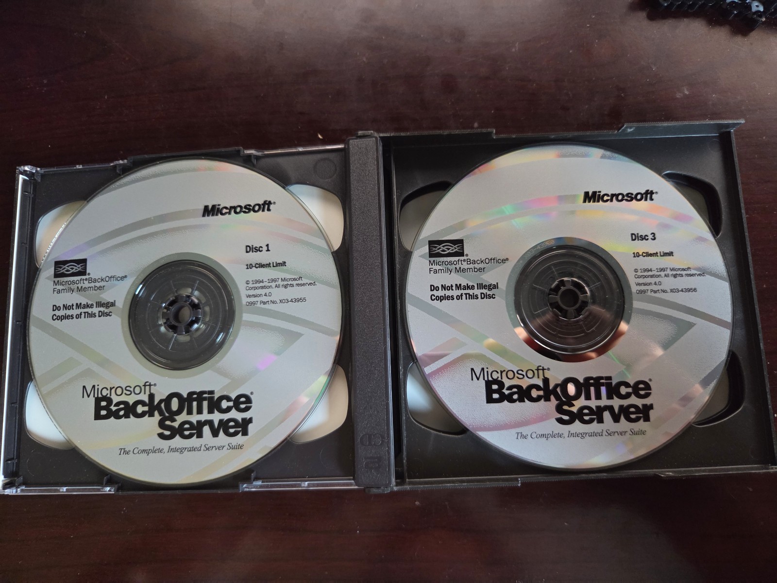 Microsoft BackOffice Server 4.0 10 user license software w/ key 1997 Windows OS