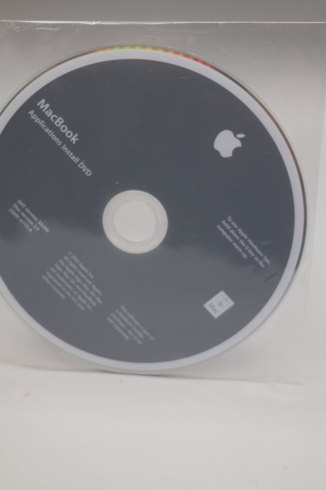 Cd Software imac MAC APPLE APPLICATIONS INSTALL DVD 3A200 2.0- 2Z691-6773-A