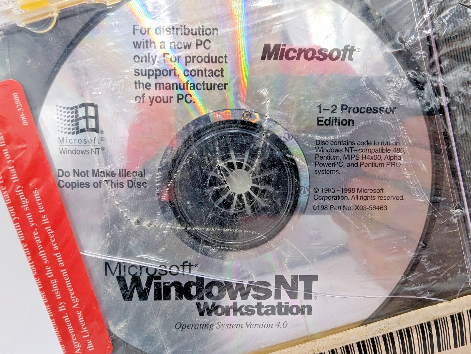 Microsoft Windows NT Workstation CD, Booklet & COA New Sealed Compaq OEM