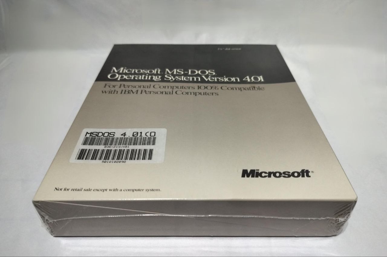 Microsoft MS-DOS 4.01 Complete Retail Box 5.25″ Floppy Disks *NEW & SEALED*