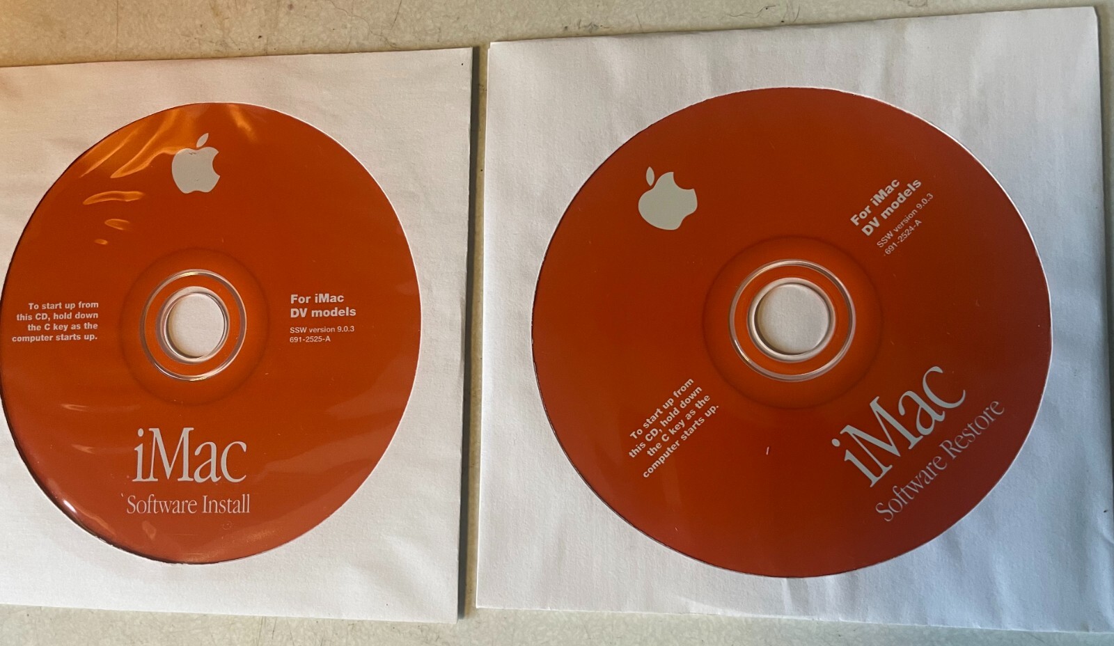 Vintage Apple iMac DV Software Package, Software Install & Restore CDs, More
