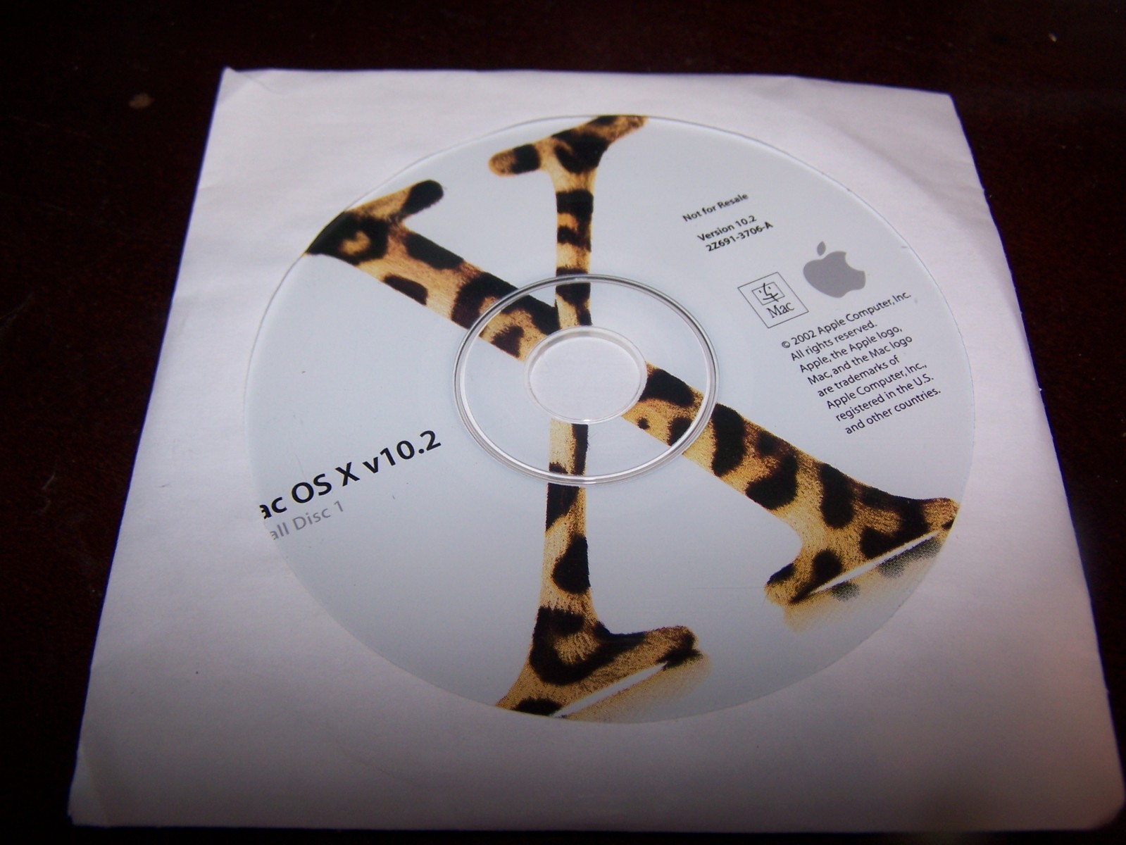 Macintosh OS X v10.2 Install Set Discs 1 & 2 – 2002