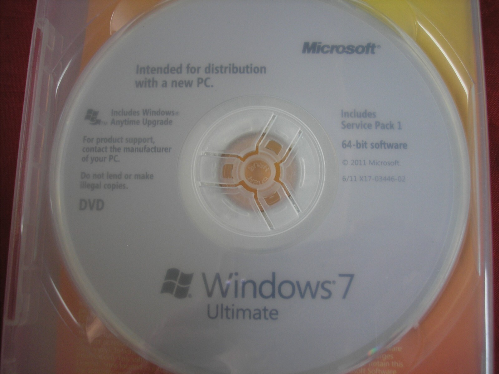 MS Microsoft Windows 7 Ultimate 64 bit x64 DVD w/SP1 Full English Ver. =SEALED=
