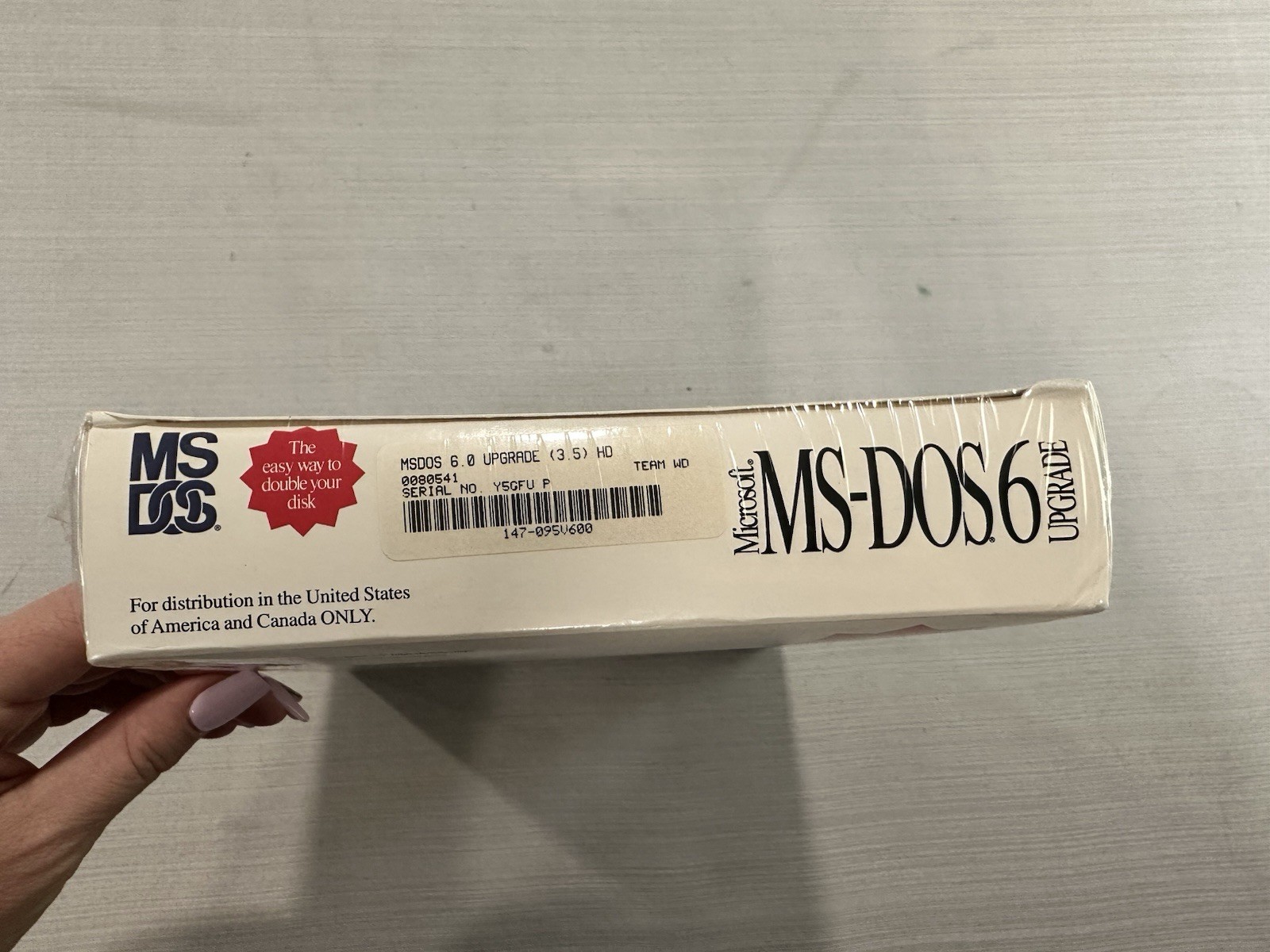Vintage Microsoft MS-DOS 6.0 Upgrade Operating System 3.5″ Disc Sealed NOS