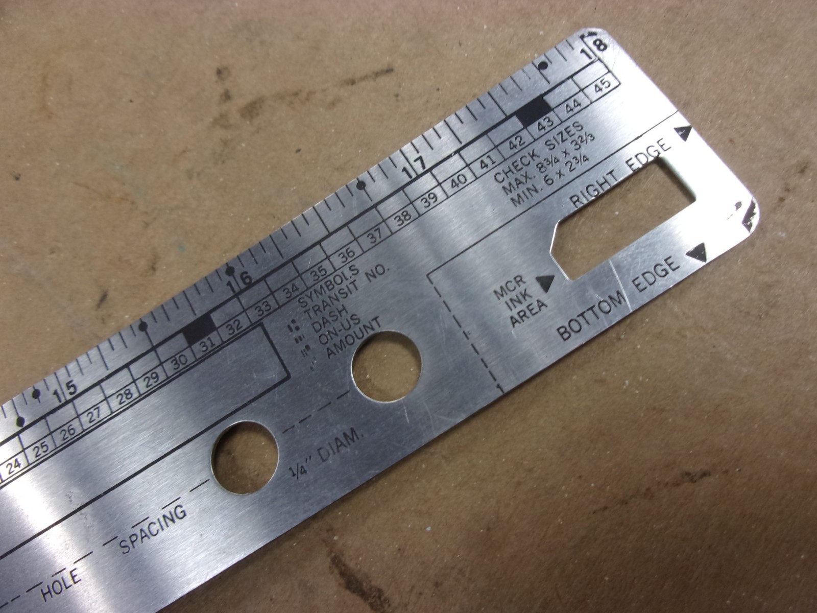 Vtg COMPUSOFT No. 6064 18″ Ruler Template Paper Caliper Geometric Architect USA