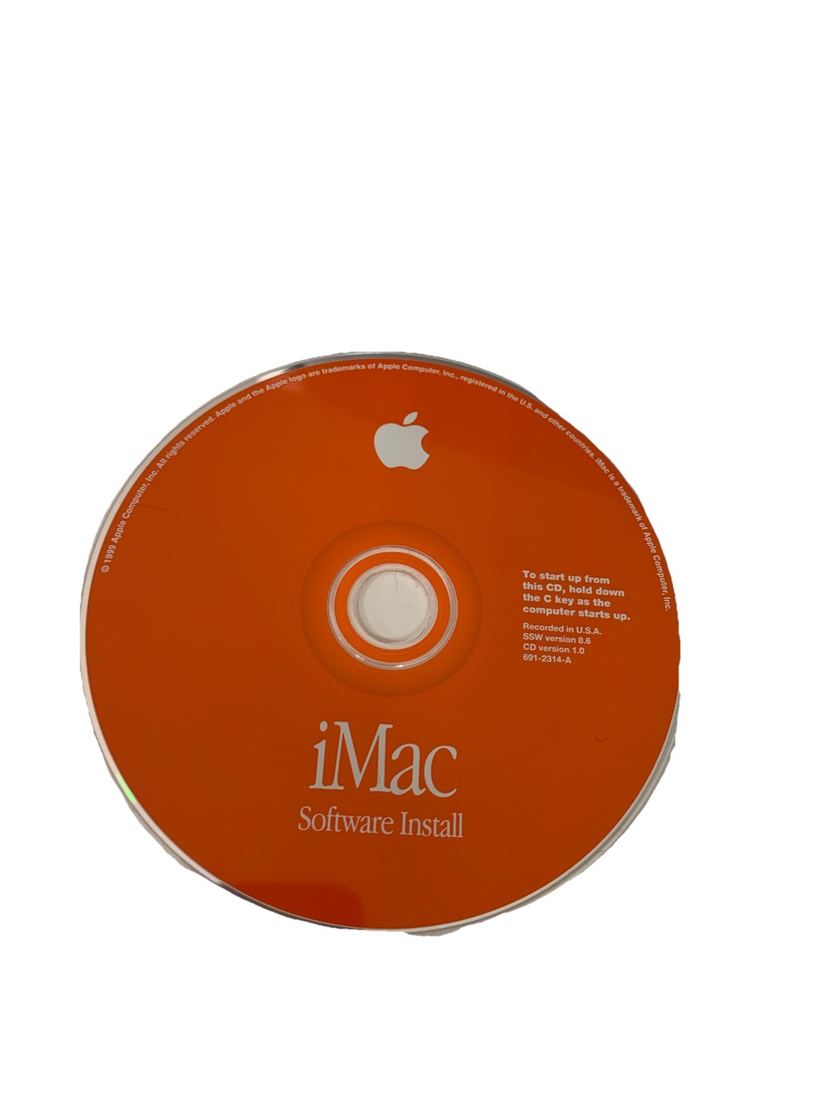1999 Apple iMac M4984 Software Restore Ver 1.0 Set OS 8 8.6 691-2313-A