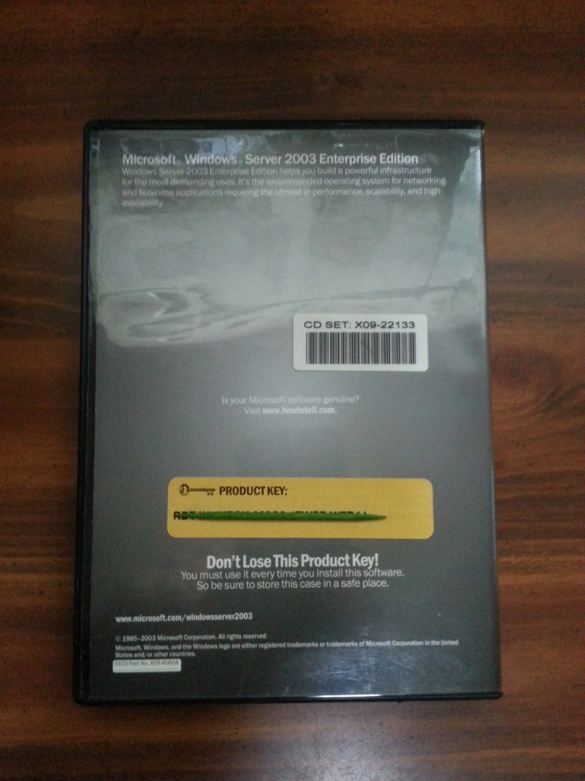 Microsoft Windows Server 2003 Enterprise x86 25 CAL RETAIL Commercial P72-00001