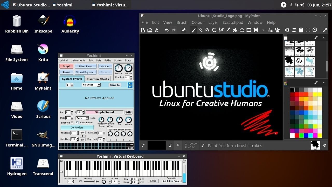 Ubuntu Studio Installer & Live USB w/ Ardour Gimp Blender Libre Darktable & more