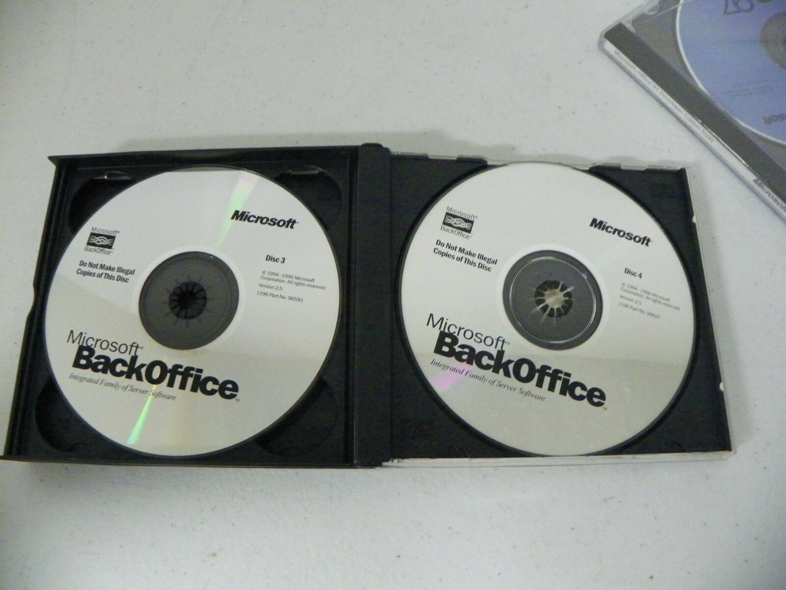 Vintage Rare Microsoft BackOffice Version 2.5 CD ROM