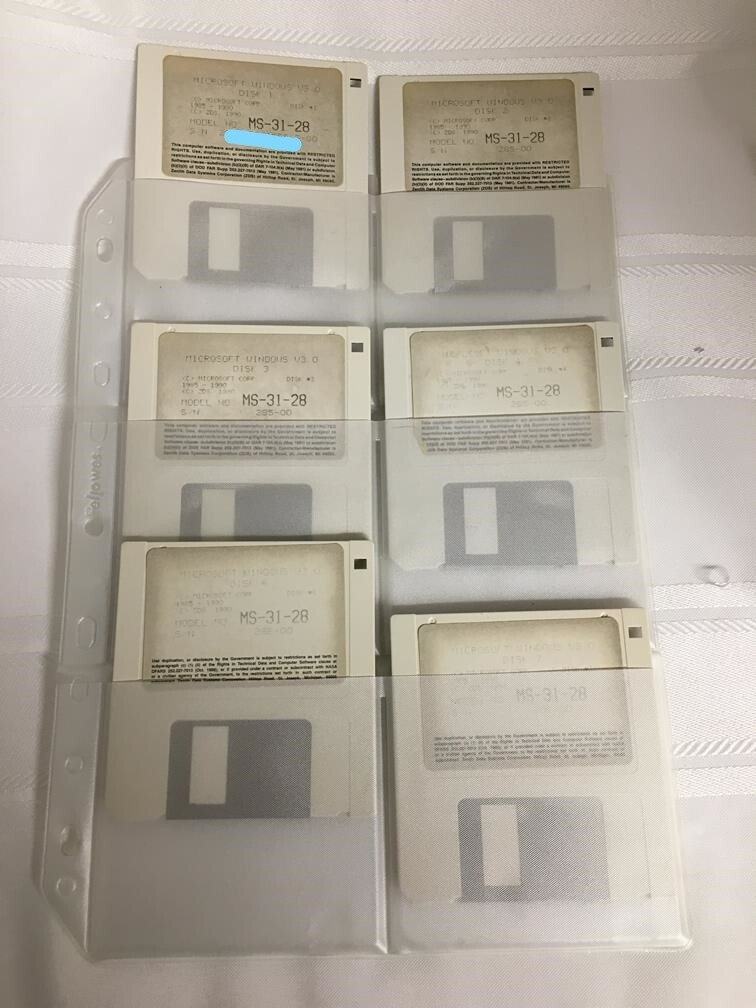 UNTESTED – MISSING DISK 5 – Microsoft Windows V 3.0 3.5″ Floppy Disks OS Install