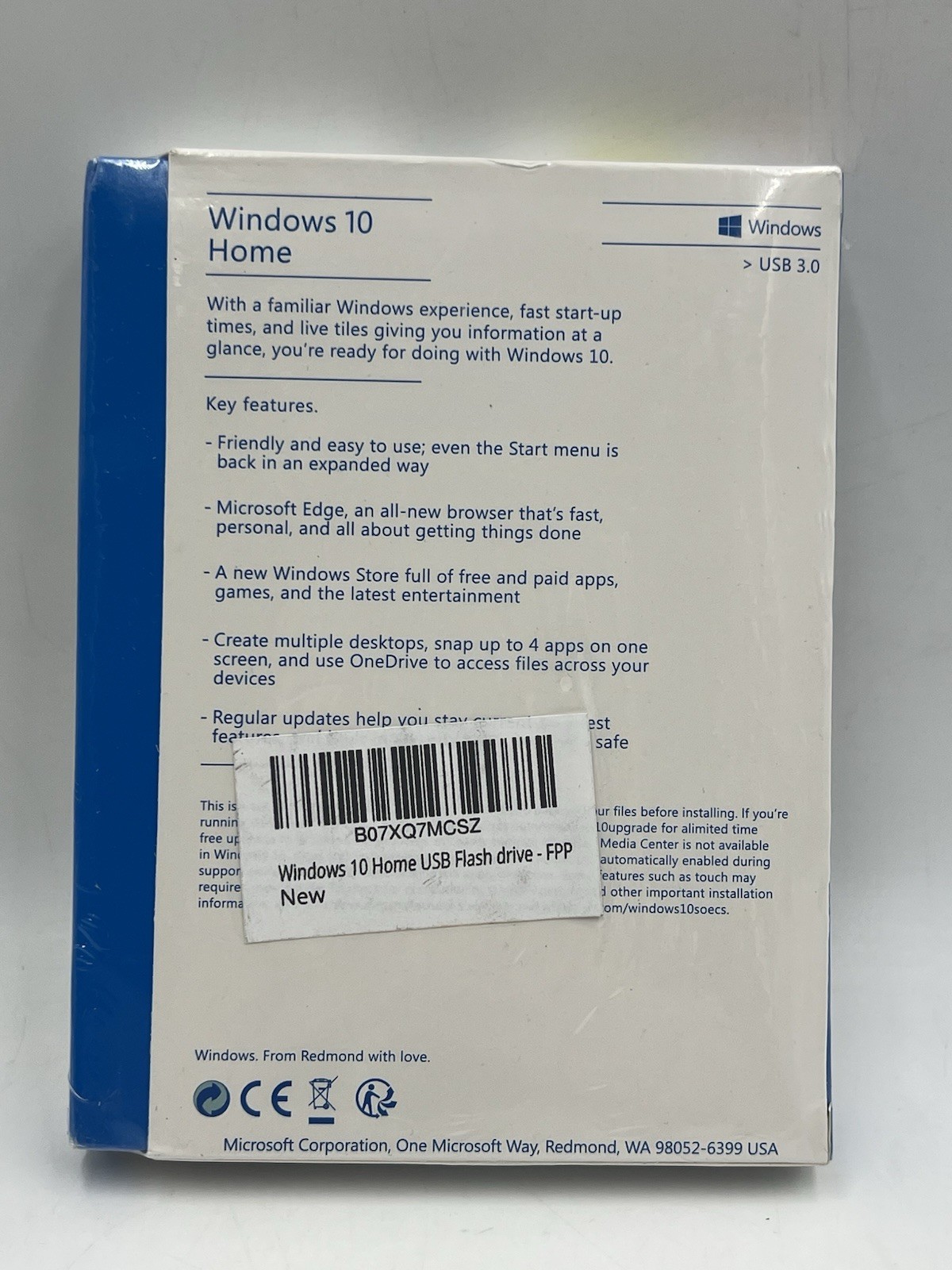 Microsoft – Windows 10 Home USB 3.0- New/Sealed