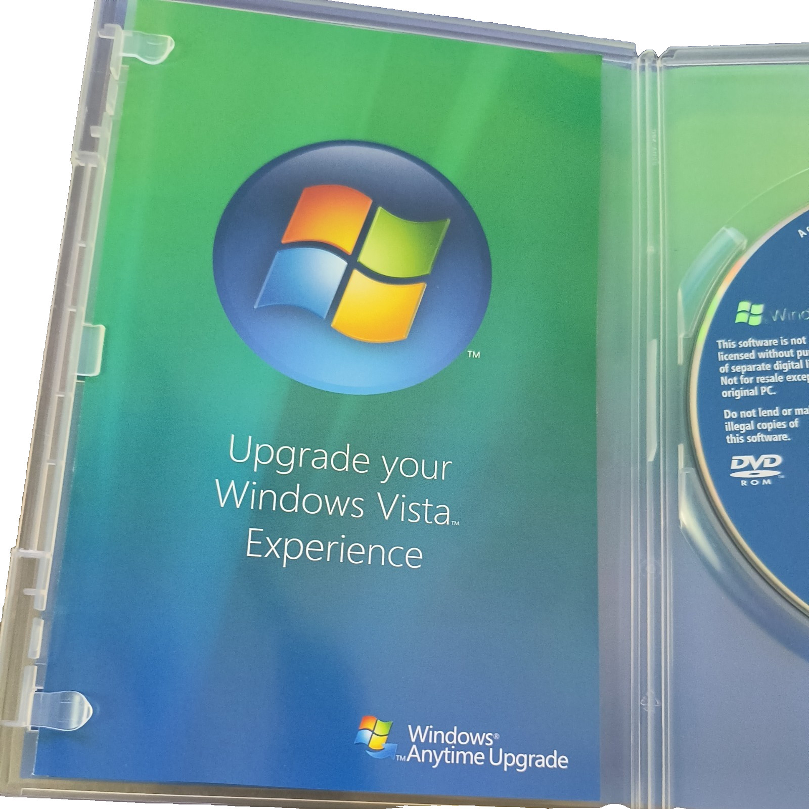 Microsoft Windows Vista Anytime Upgrade Disc 32 bit English DVD Software