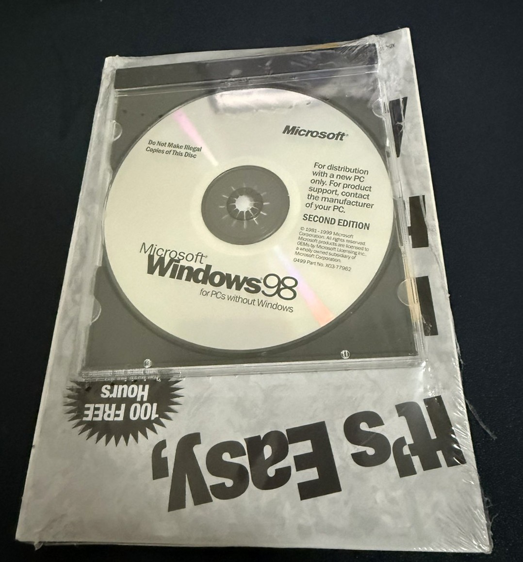 Microsoft Windows 98 Second Edition OEM Sealed CD COA Complete Vintage New
