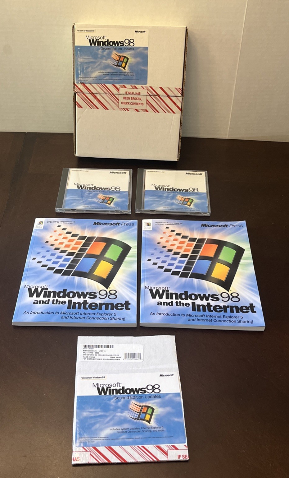 Microsoft Windows 98 Second Edition Updates PC OS & Book