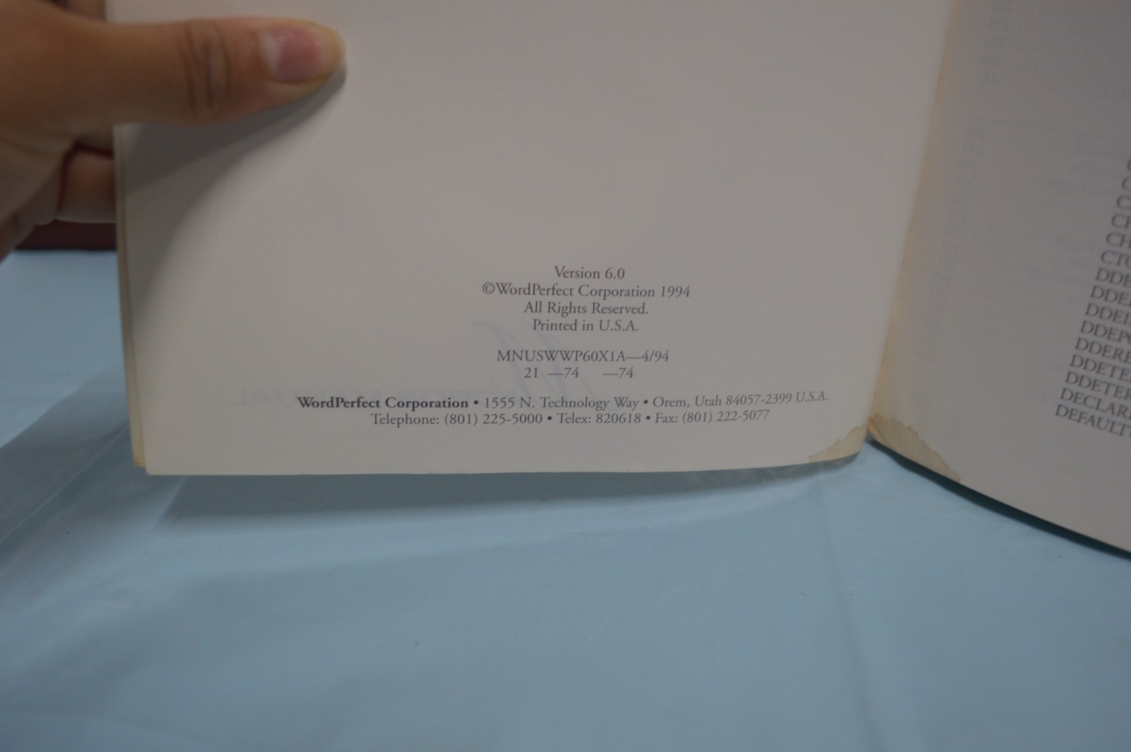 WordPerfect Version 6.0 Windows