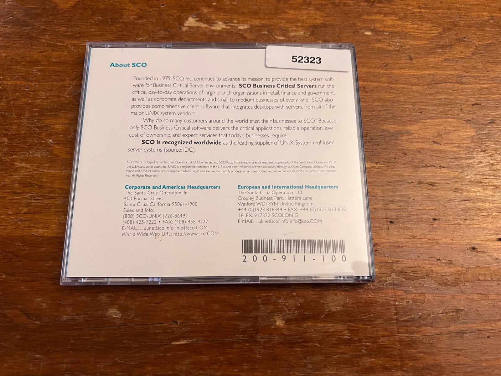 SCO OpenServer R5.0 CD RARE