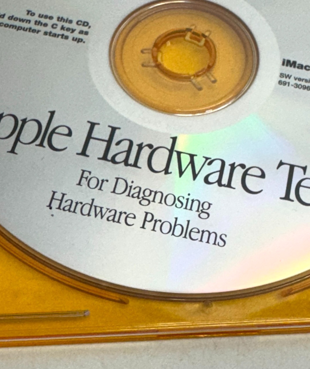 Vintage 2001 Apple iMac Hardware Test Diagnostic Disc CD SW version 1.1