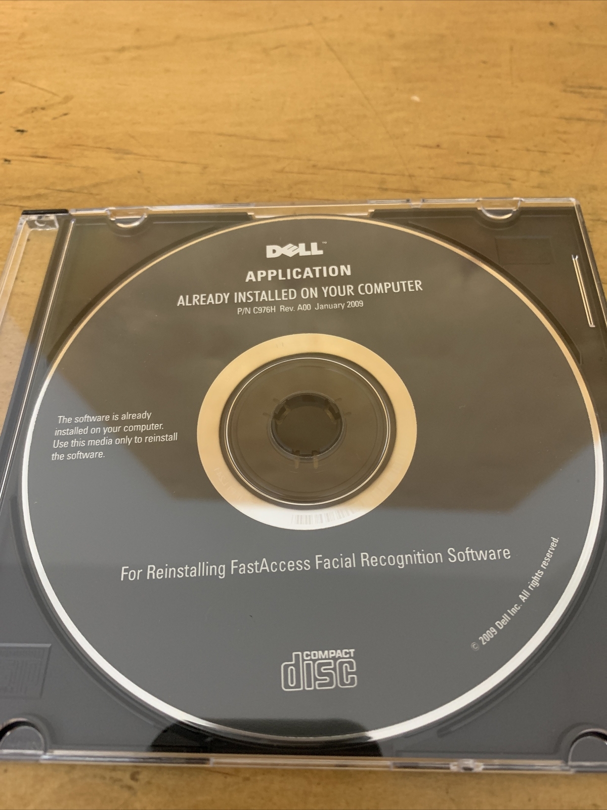 Dell Application P/N C976H Software Reinstalling CD-ROM January 2009