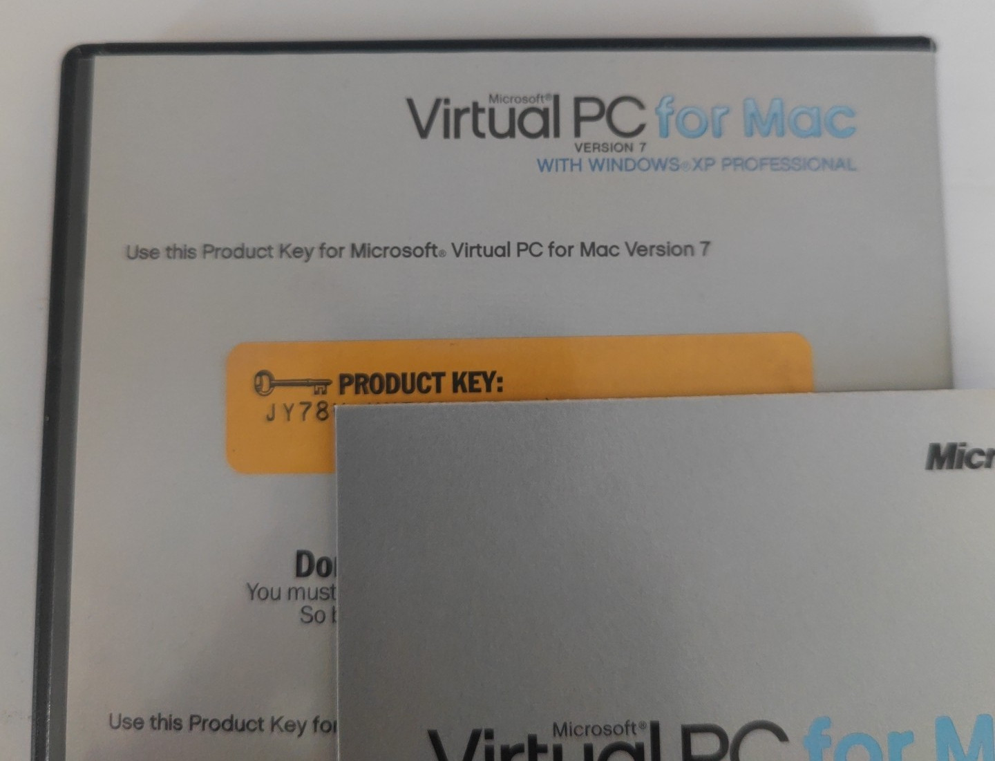 Microsoft Virtual PC For Mac Version 7 w/ Windows XP Professional CDs + Manuals