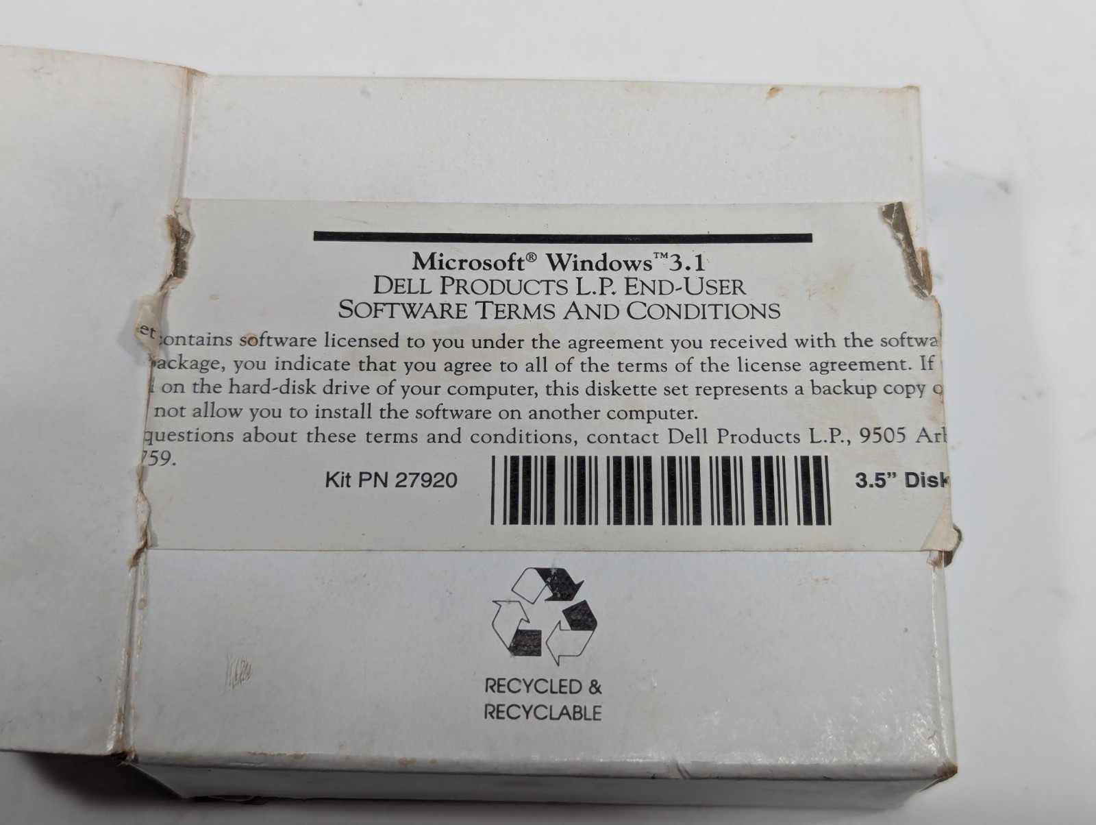 Microsoft Windows 3.1 Operating System 3.5″ Floppy Disk 1-7 & Enhancements DELL