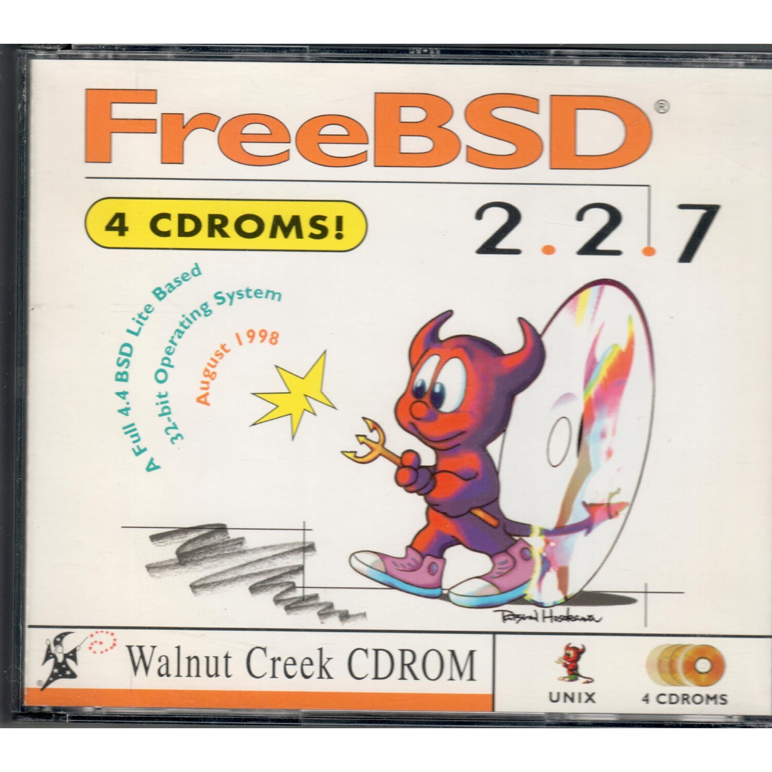 FreeBSD 2.2.7 UNIX OS Install CD Walnut Creek CDROM August 1998
