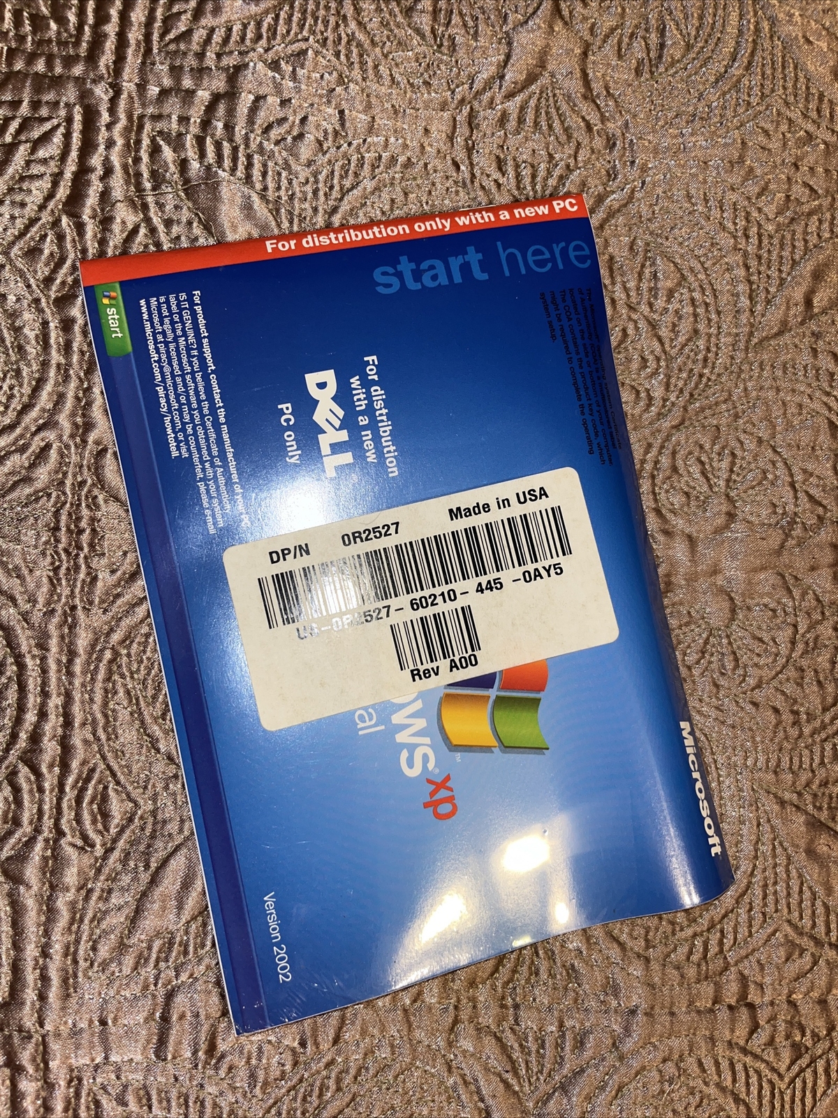 Dell / Windows XP Pro 2002 CD Reinstallation Disk Service Pack 1a ~ Professional