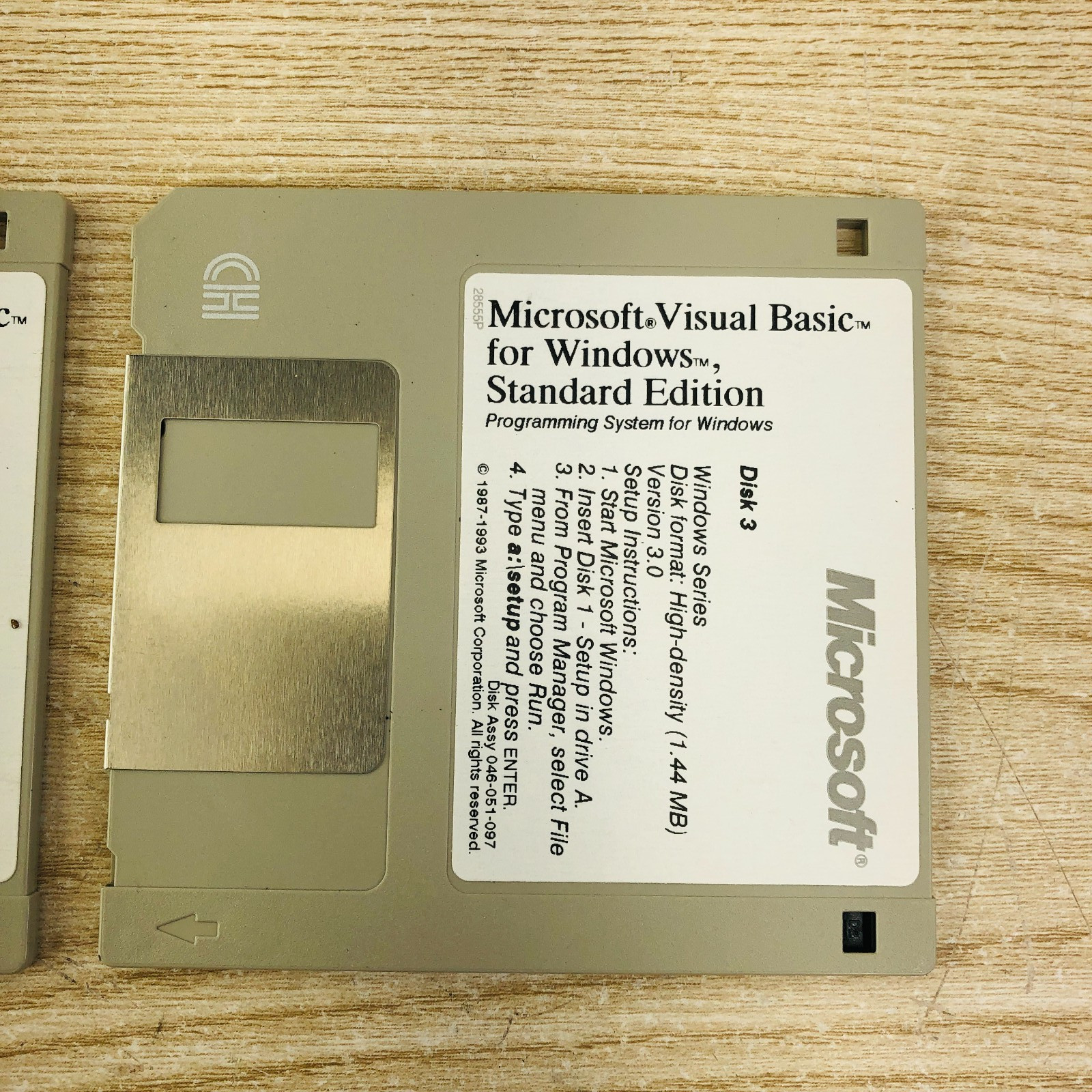 Microsoft Visual Basic for Windows Series 3.5 Disks Low Density