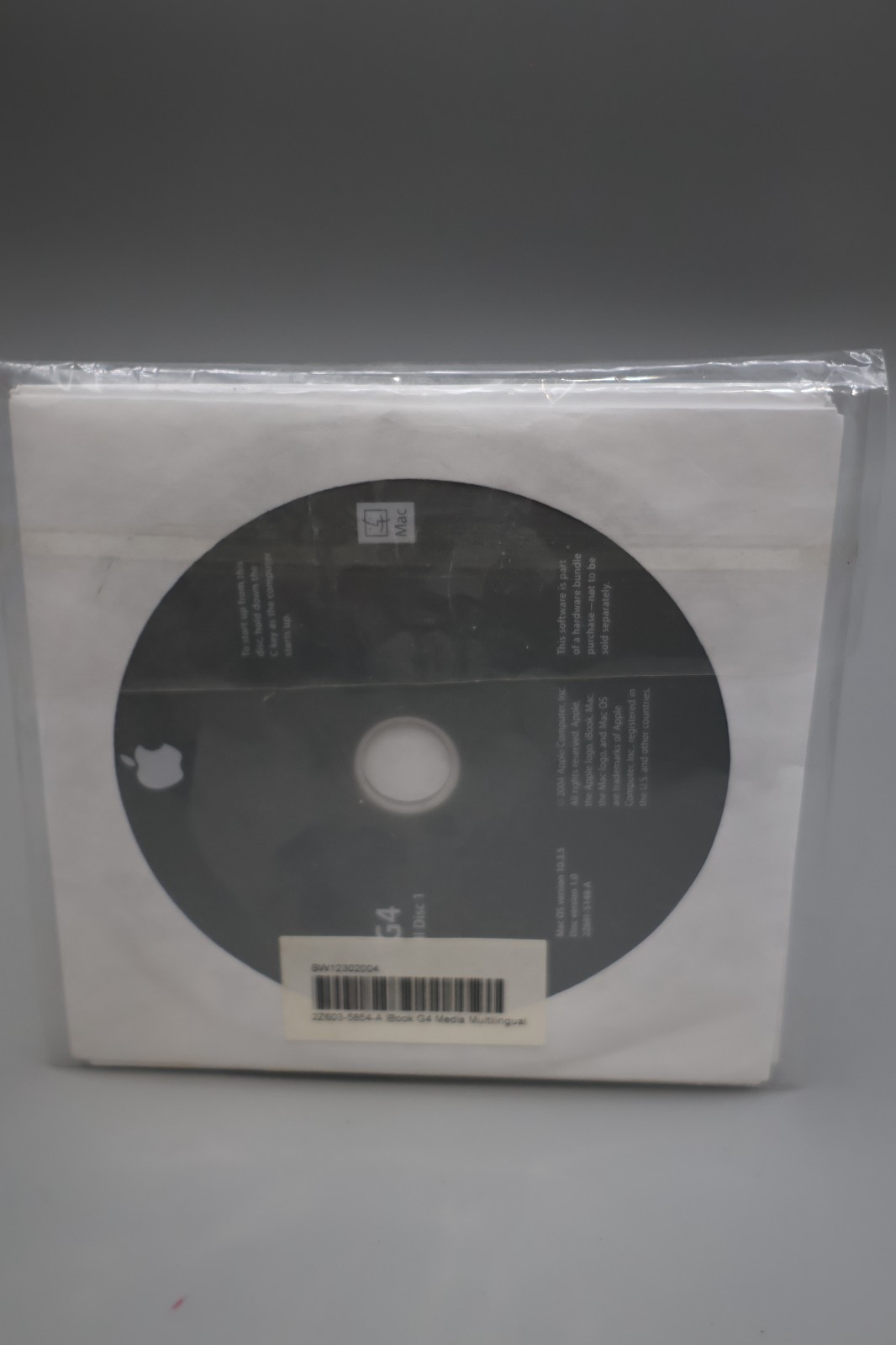 2001Apple iBook G4 Mac OS 10.3.5 Install DVD’s SET- NEW- SW12302004- Version 1.0