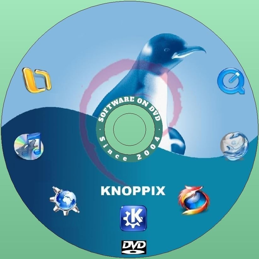 Latest New Release Knoppix Linux OS Operating System for PC on DVD