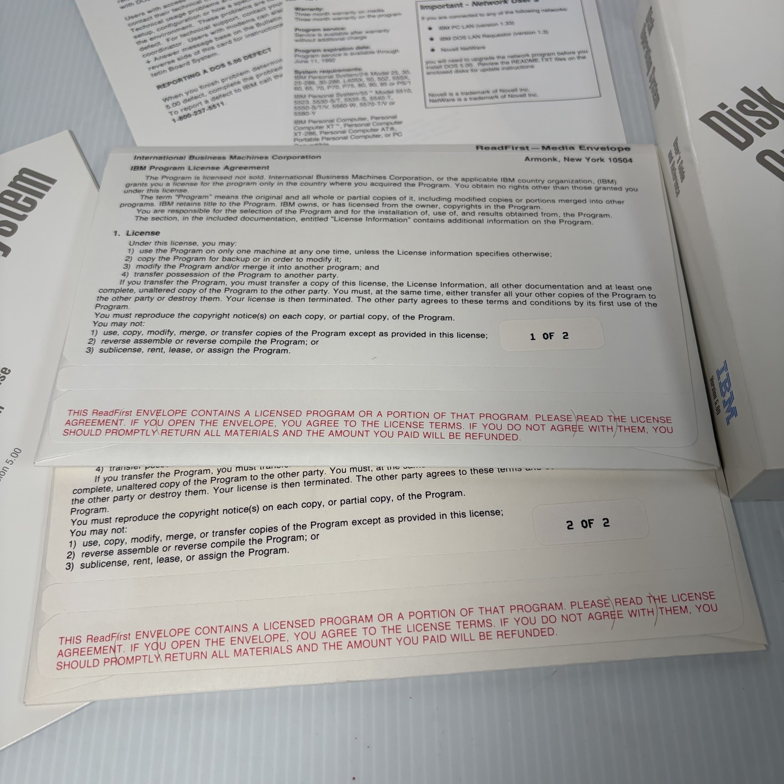 Vintage IBM DOS 5.0 Upgrade Kit Disk Operating System Software 3.5″ Floppy Disks