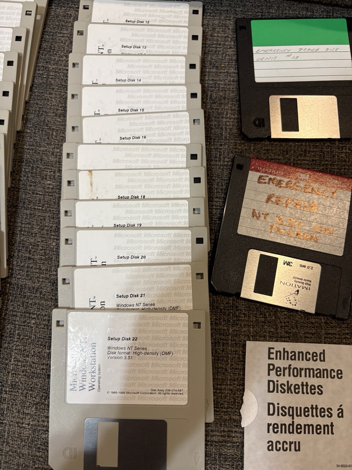 Microsoft Windows NT Workstation 3.51 Big Box Vintage 1996 Floppy Disks