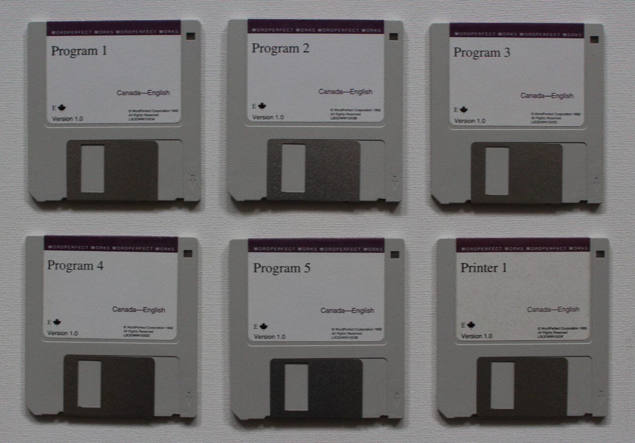 Floppy Disk Lot MS-DOS 5 5.0 6 6.0 Windows 3.1 WordPerfect Drivers Installation