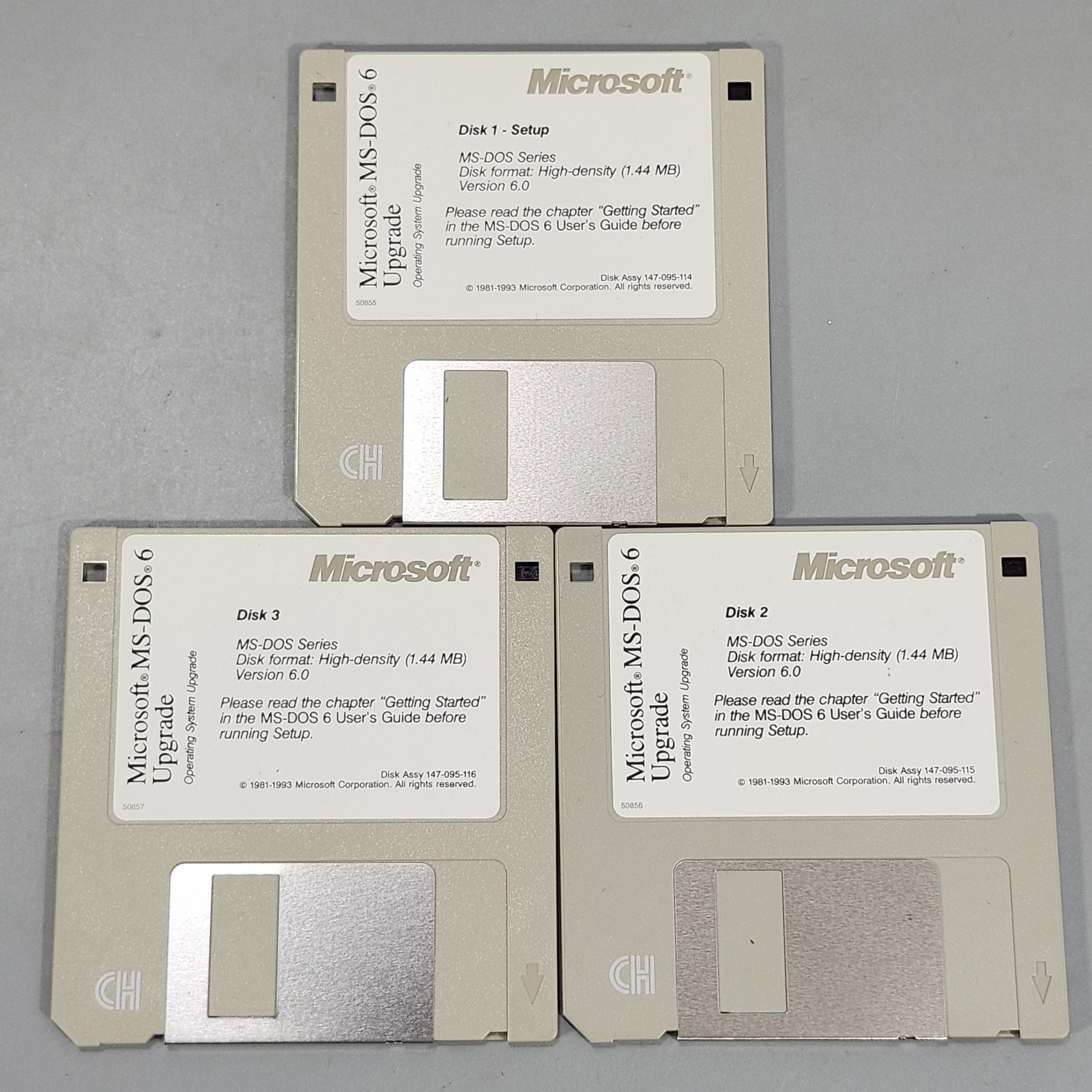 Microsoft MS DOS 6 and 6.22 Upgrade VTG Operating System Software 3.5 Disks Plus