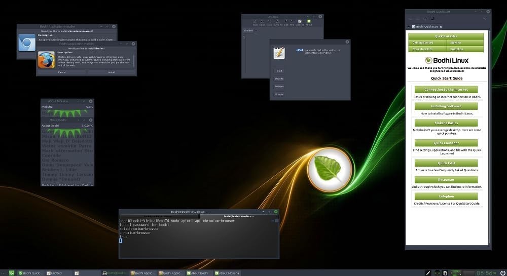 Latest New Release Bodhi Linux OS Operating System for PC on DVD