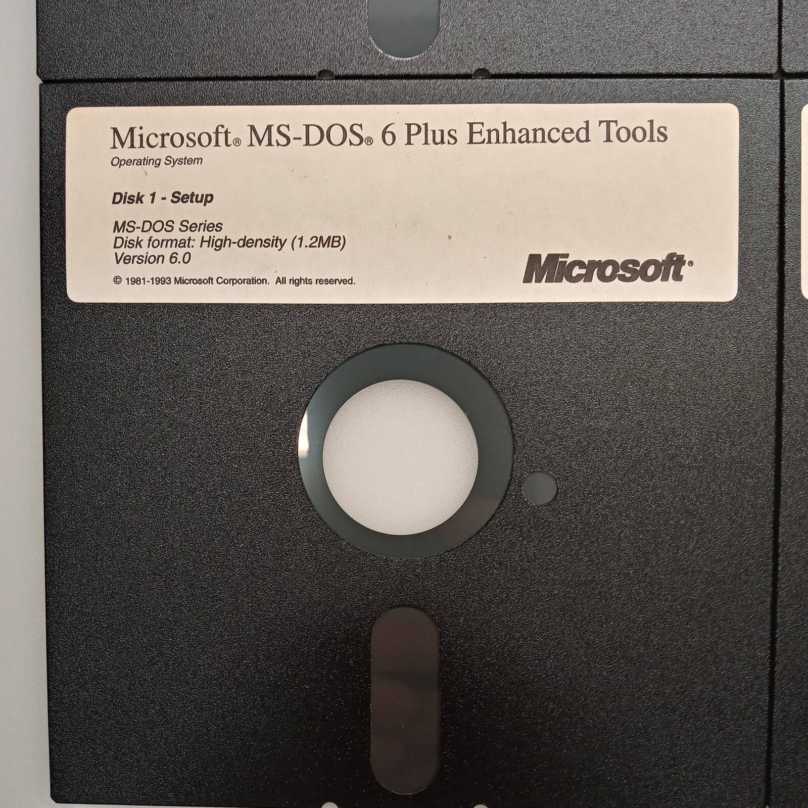 MICROSOFT MS-DOS 6 PLUS ENHANCED TOOL OS INSTALLATION 5.25″ COMPLETE 4 DISK SET