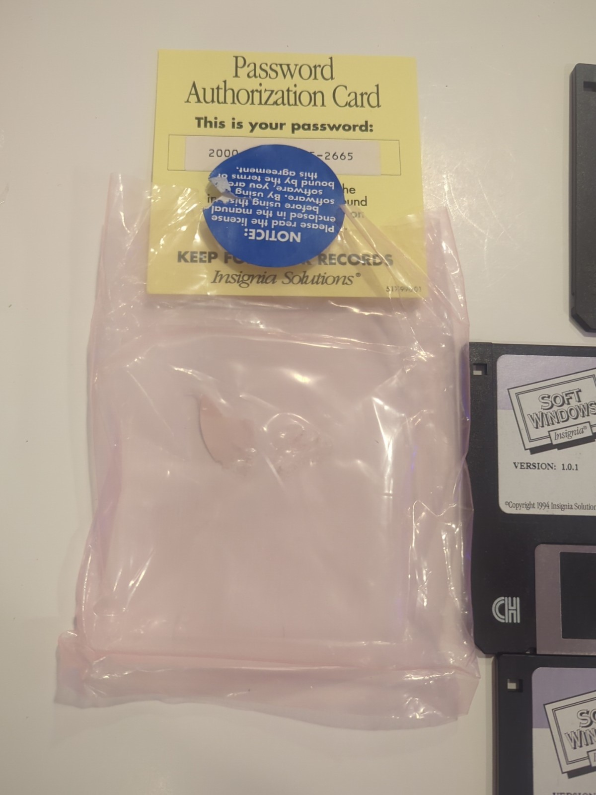 Soft Windows Insignia Version 1.0.1 For Macintosh W/ Password Disks 1-7 And Tut