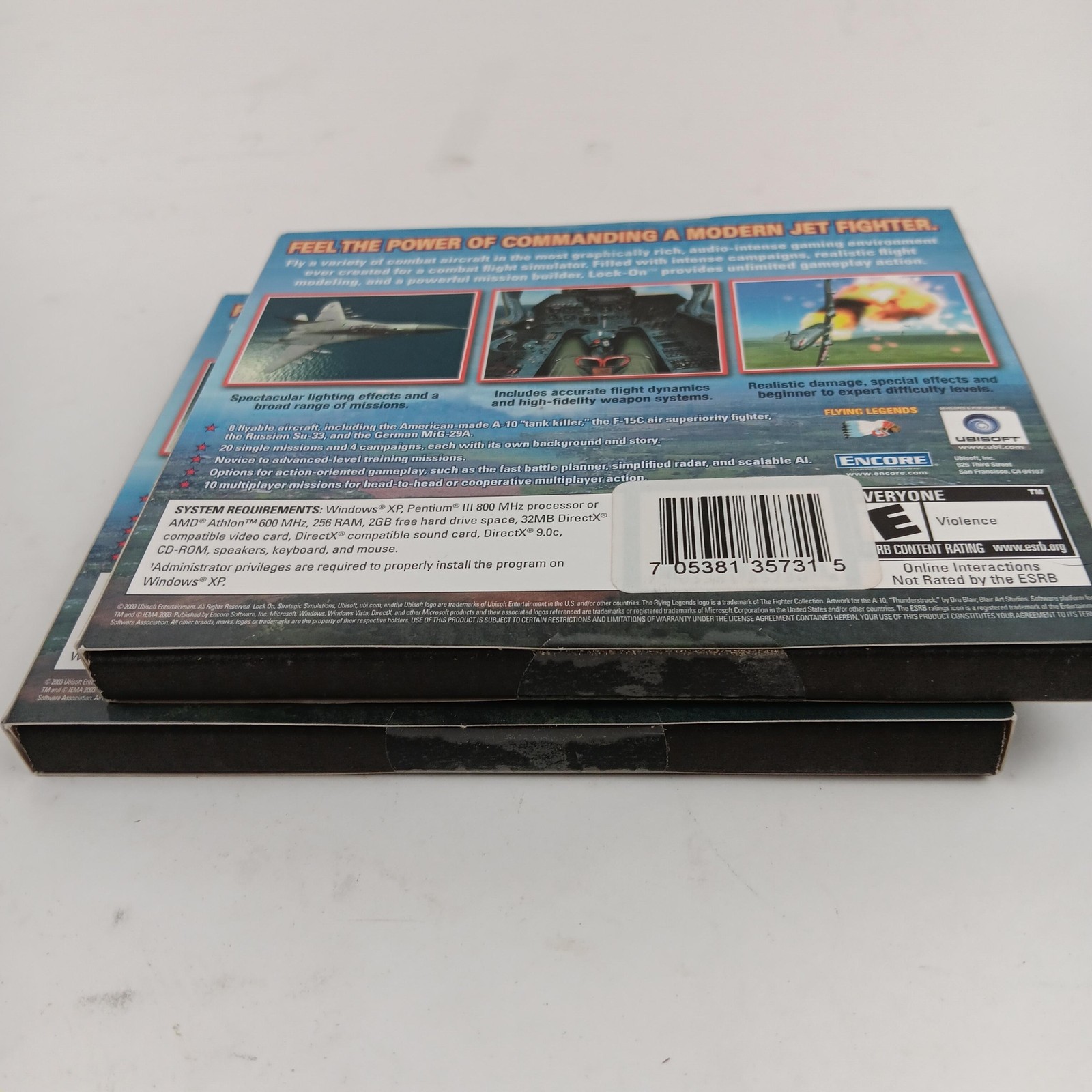 Vintage Lock On Modern Air Combat PC Game Ubisoft CD-ROM Complete Windows XP Jet
