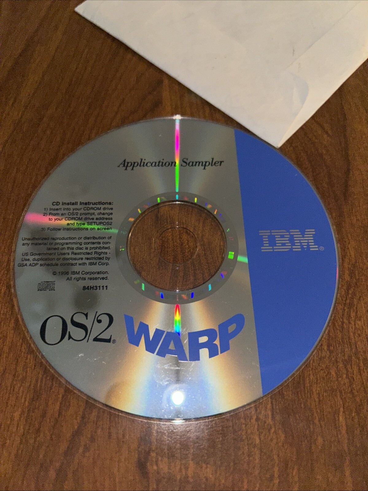 Vintage Used IBM OS/2 Warp Software Application Sampler CD Disc