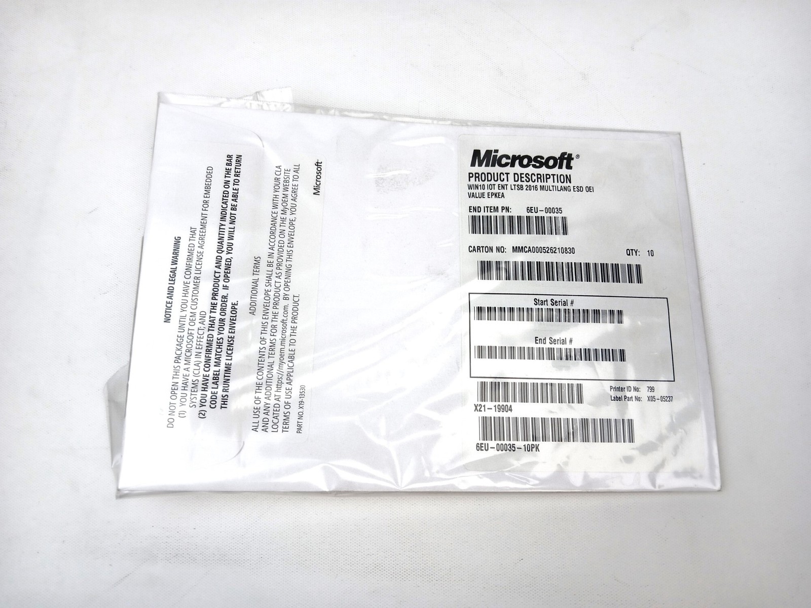 Windows 10 Iot Enterprise 2016 Ltsb 6EU-00035-10PK