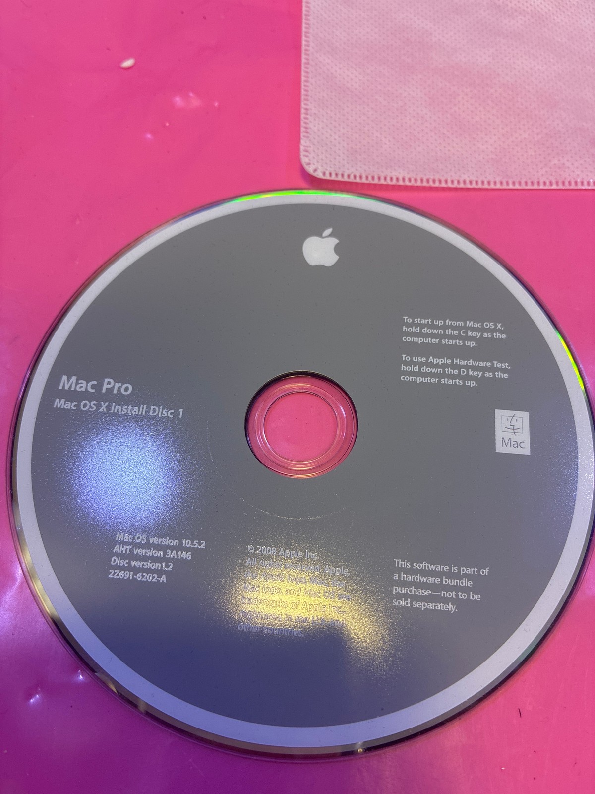🔥 Apple Mac OS X 10.5.2 Install Discs 1 & 2 2008 Mac Pro 2Z691-6202-A