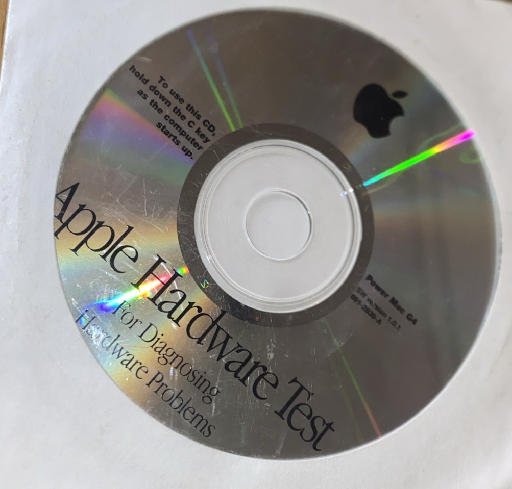 Apple Hardware Test CD Disc for Power Mac G4 SW Version 1.01
