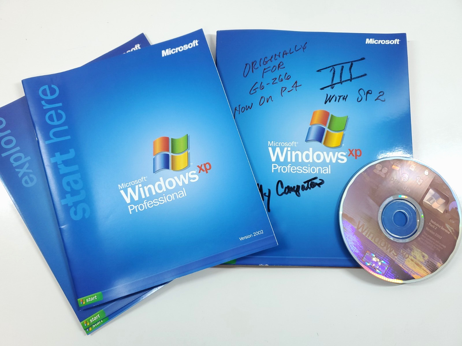 Vintage Microsoft Windows XP Professional Ver 2002 Service Pack 2 Upgrade Retail