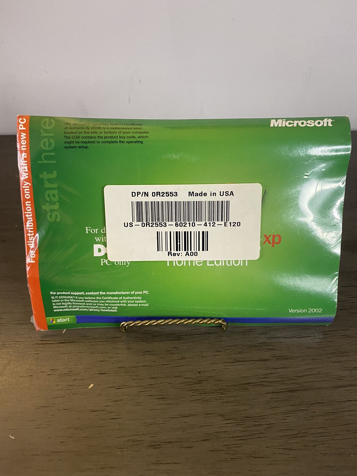 Brand New Microsoft Windows XP Home Edition for Dell Reinstallation CD R2490