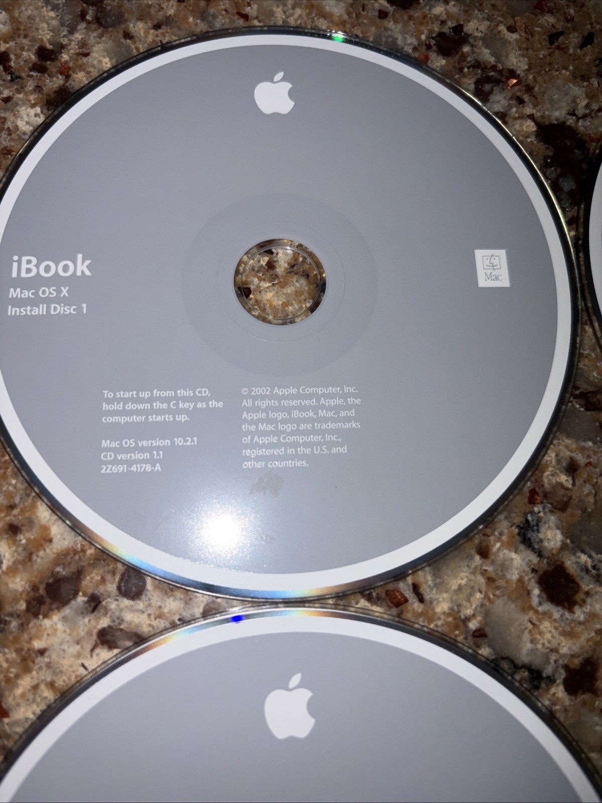 IBook Mac OS X Install Discs One And Two, Software Restore One, Two And Three