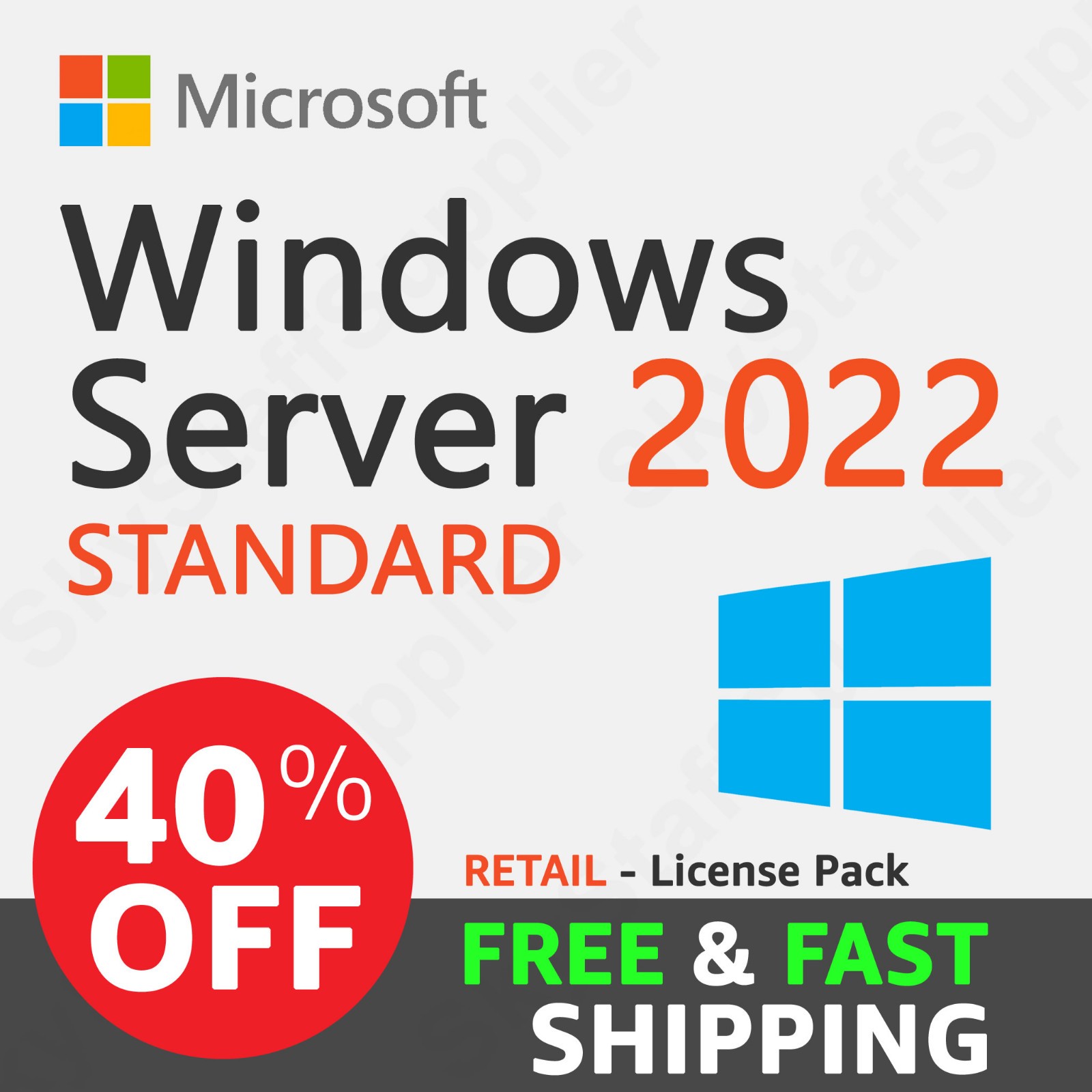 Windows Server 2022 x64 Bit STANDARD 24 CORE License Key + 10 ACCESS CALs