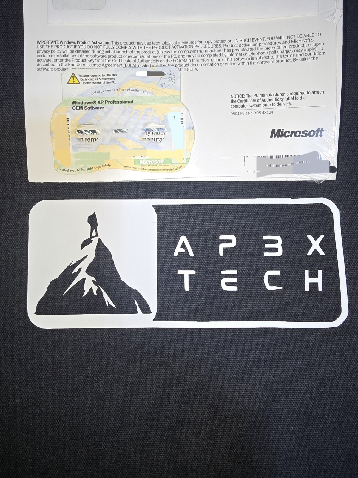 MICROSOFT WINDOWS XP PROFESSIONAL w/SP2 – 100% NEW, OEM ISSUED & SEALED
