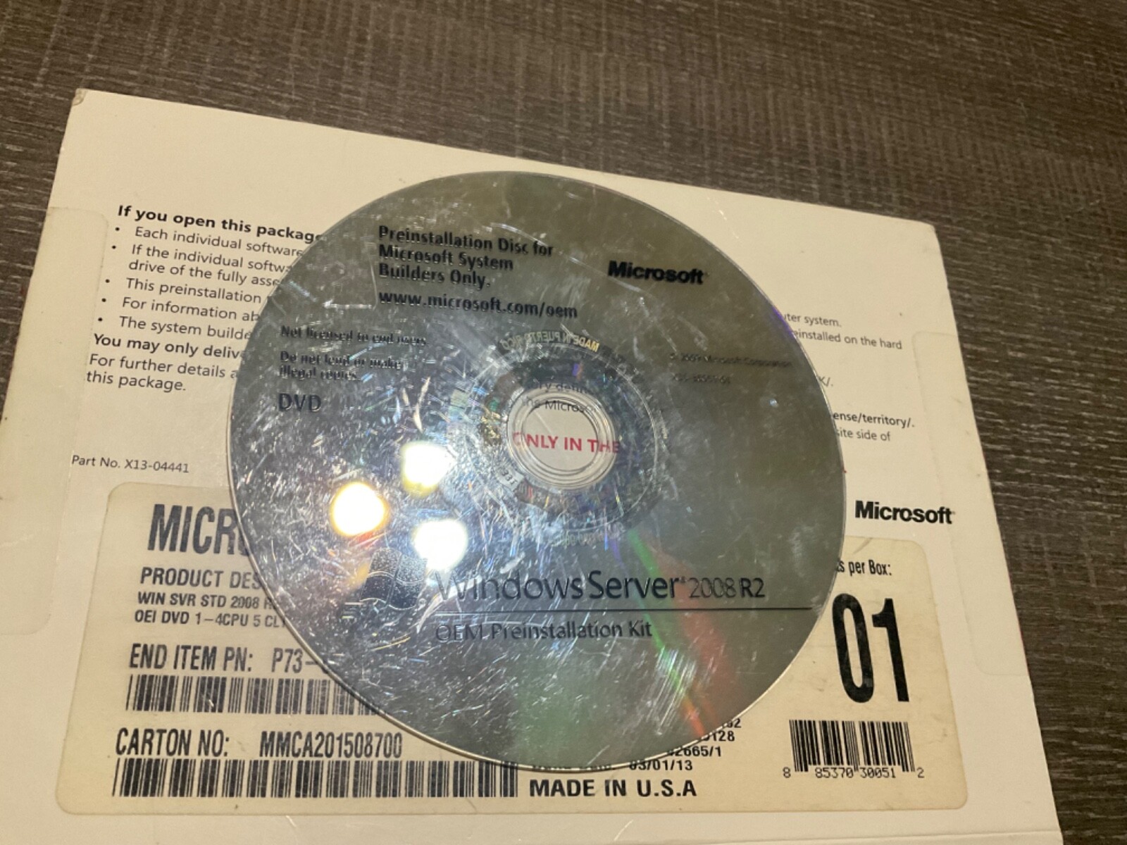 Microsoft SQL Server 2008 R2 Developer DVD Used
