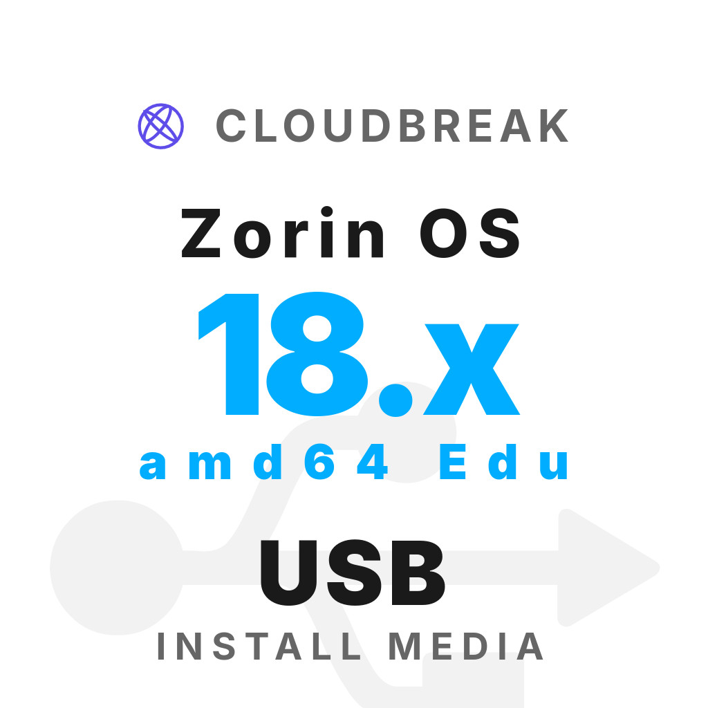 Zorin OS 18.x amd64 Edu Bootable/Live Install USB NEW
